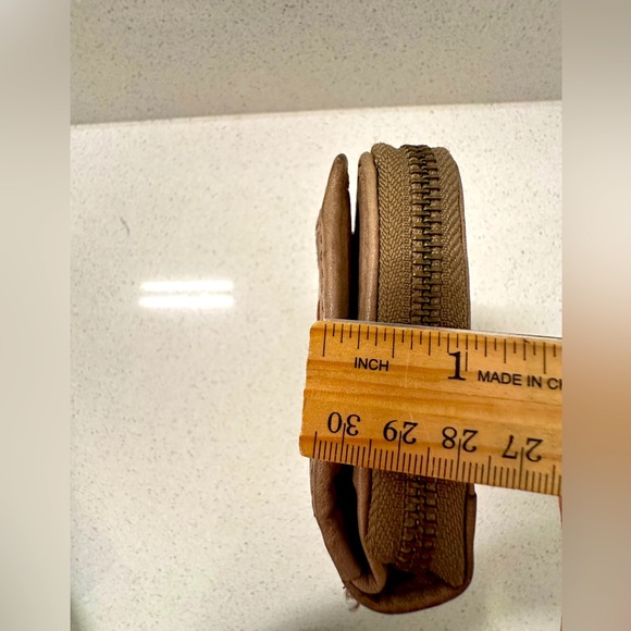 Fossil Multi Color Leather Suede Metallic Patchwork Zip Around Wallet. - Picture 16 of 16